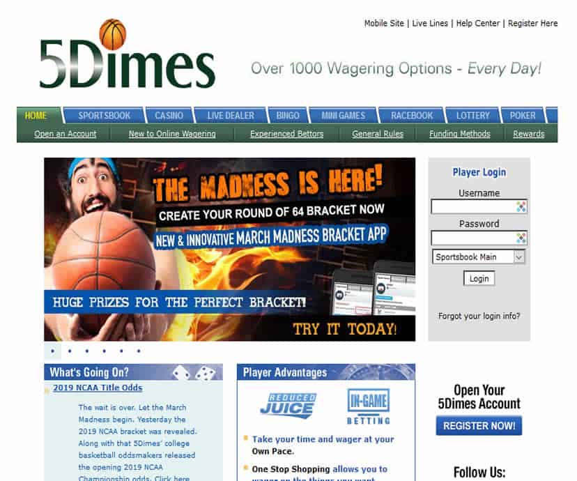 5dimes Casino And Sportsbook Mobile 5dimes Casino And Sportsbook Mobile